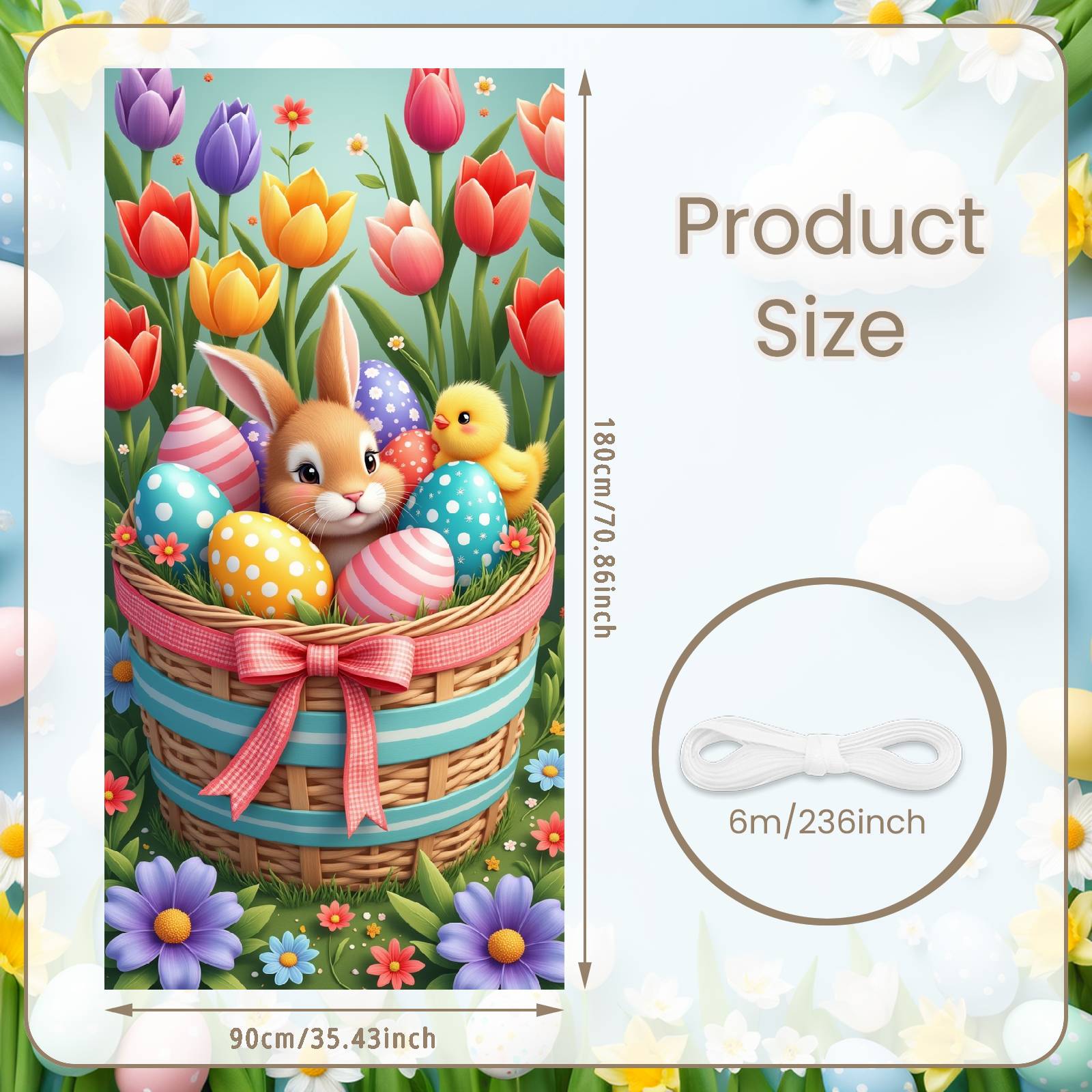 Easter Backdrop Bunny Easter Banner Bunny Banner Cute Happy Easter Display For Home Decoration Holiday Decor