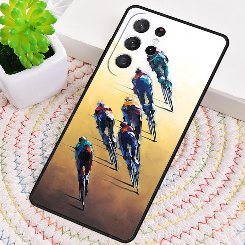 

BIKE CYCLING art soft Phone Case for Samsung Galaxy note 10 pro S26 Ultra S23 S24 FE S25 S21 S22 PLUS shockproof Cove Galaxy S21 Ultra 5G