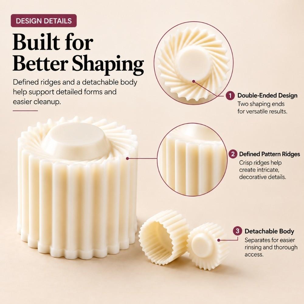 Scalloped Edge Mung Bean Cake Embossing Mold Detachable Baking Mold New Mooncake Mold Home Baking