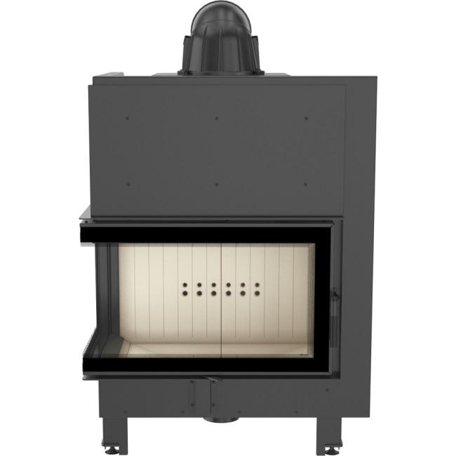 Steel fireplace KRATKI MBO left 15 kW Ø 200 self closing door