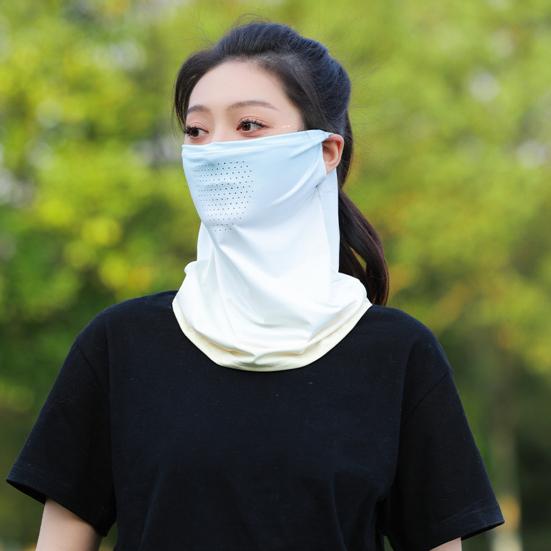 Ice Silk Sunscreen Face Sun Protection Face Guard Breathable Holes Protector Neck Clavicle