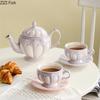 Floral Reliefs Classical Ceramic Cup&saucer Teapot Dining Table Coffee Mug Milk Mugs Afternoon Tea Teacup Fruit Juice Container