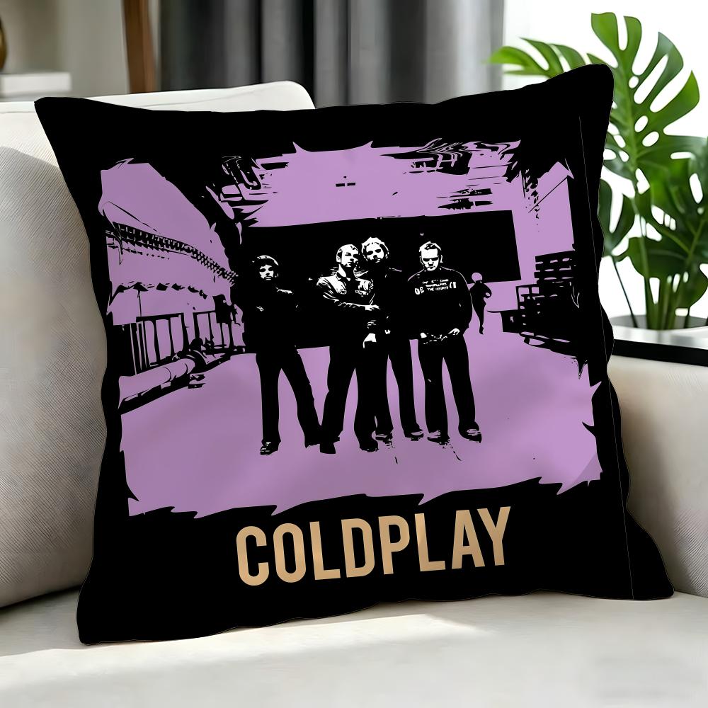 Pop Coldplay Cushion Cover Cushion Cover Set 4Pcs 50X50 45X45 40X40 Pillowcase Decorative Sofa Home Decor