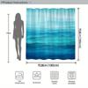 Ocean Gradient Shower Curtain 1Pc – Layered Blue And Teal Waves, Calm Water Art Bath Curtain For Tranquil Home Decor