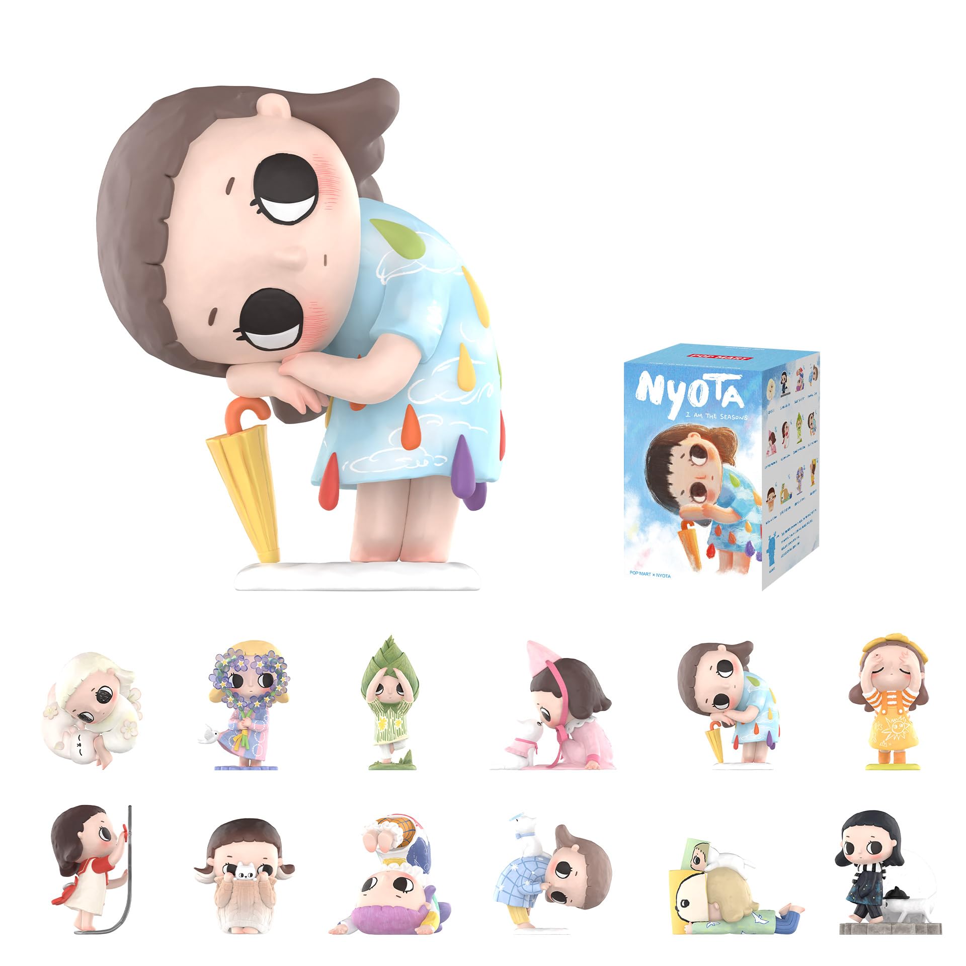 

POP MART Nyota I Am the Seasons Series Pop Mart Gachapon Blind Box Figure Plastic Model Premium Toy PVC Soft Vinyl Original Character Birthday Gift (1