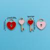 20Pcs Mix Golden Color Lock Key Love Heart Charms For Jewelry Making Diy Necklace Bracelet Accessories Valentine'S Day Gift