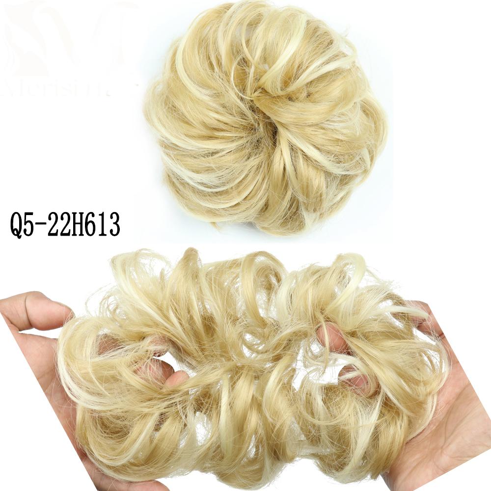 LISI HAIR Synthetic Curly Scrunchie Chignon with Elastic Rubber Band Messy Bun Ponytails Extension for Women