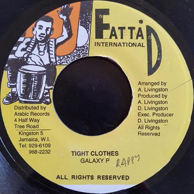 Disc de 7 inch GALAXY P - Haine strâmte NICIUNUL Fatta D Interna Jamaica Reggae, Ska & Dub Folosit