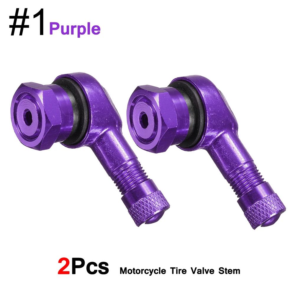 DSYCAR 2Pcs 90 Degree CNC Motorcycle Tire Valve Stems -Universal Motorcycle Aluminum Wheels Tire NCY Leak-proof TWPO Valve Caps