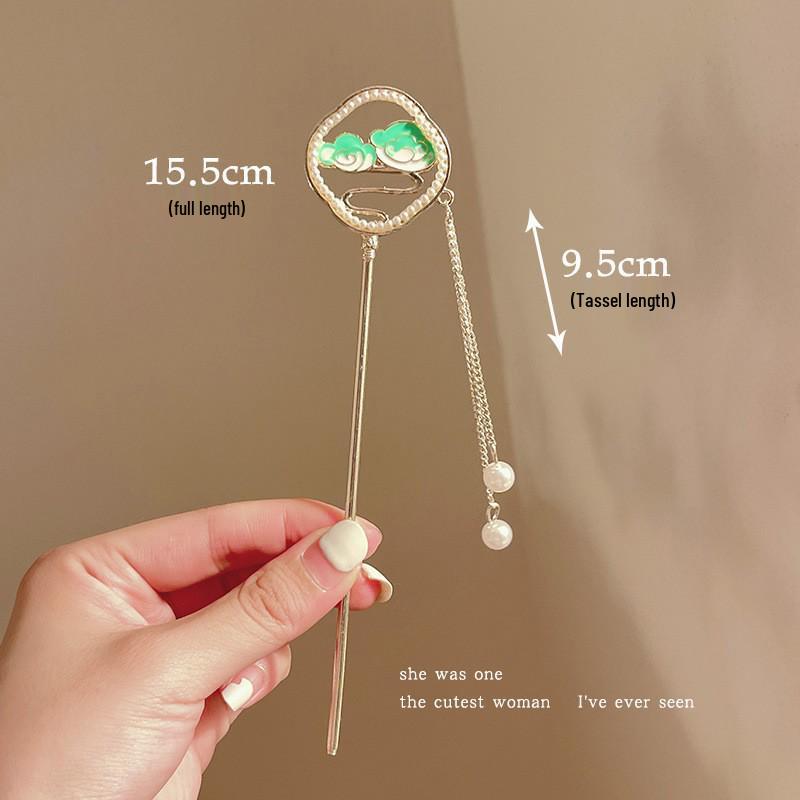 Tassel Flower Hairpin: Elegant Chinese Style Hanfu & Qipao Hair Accessory for Women