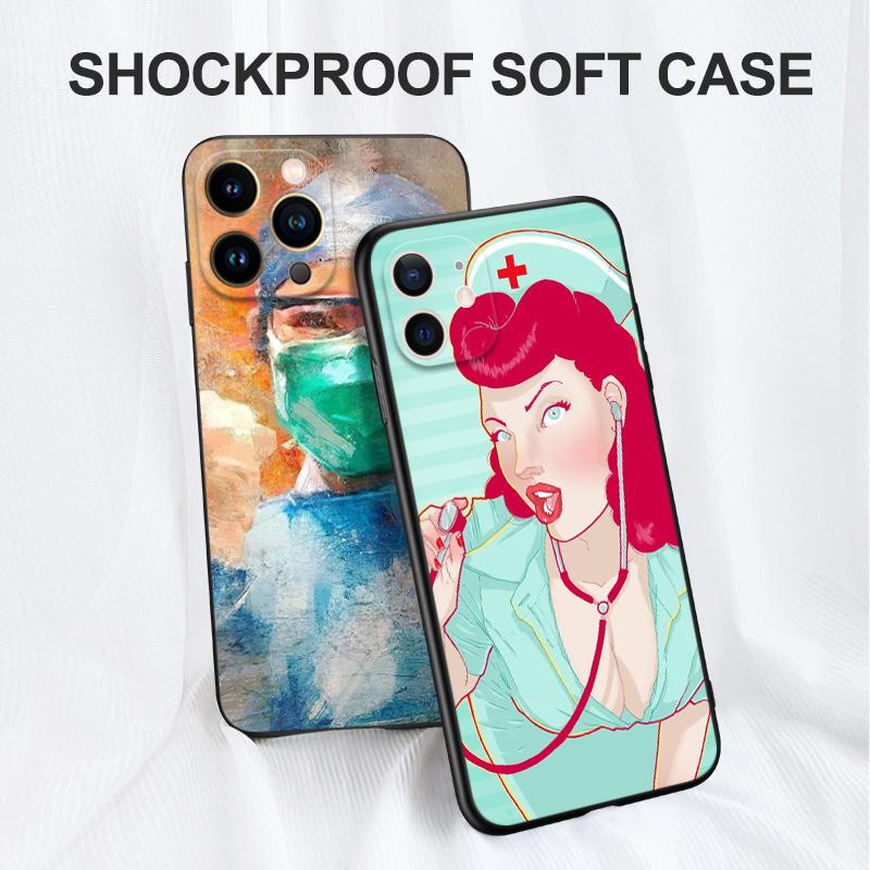 Black Tpu Case For Motorola Moto G31 G40 Fusion G41 G50 G51 Edge30 G10 G20 G30 G100 5G G22   Nursing Art Drawing