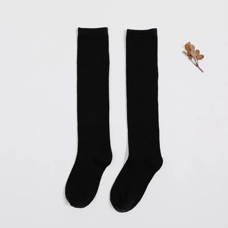 1 Pair Loose Socks Solid Color Women Retro Tube Socks Japanese Style Long Socks Autumn Winter