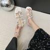 Fashion Women's Sandals 2025 New Summer Shoes Fashion Casual Apartment Women's Sandals Rhinestone Butterfly Luxury Design Women's Shoes
