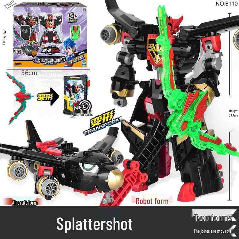 Xuan Card Fighter 2: Blue Lightning Thunder King Flame Dragon Transforming Robot Car Toy