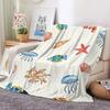Fish Flannel Throw Blanket Jellyfish Ocean Animals for All Season Gift Couch Sofa Living Room Queen Size Lightweight Boys Girls