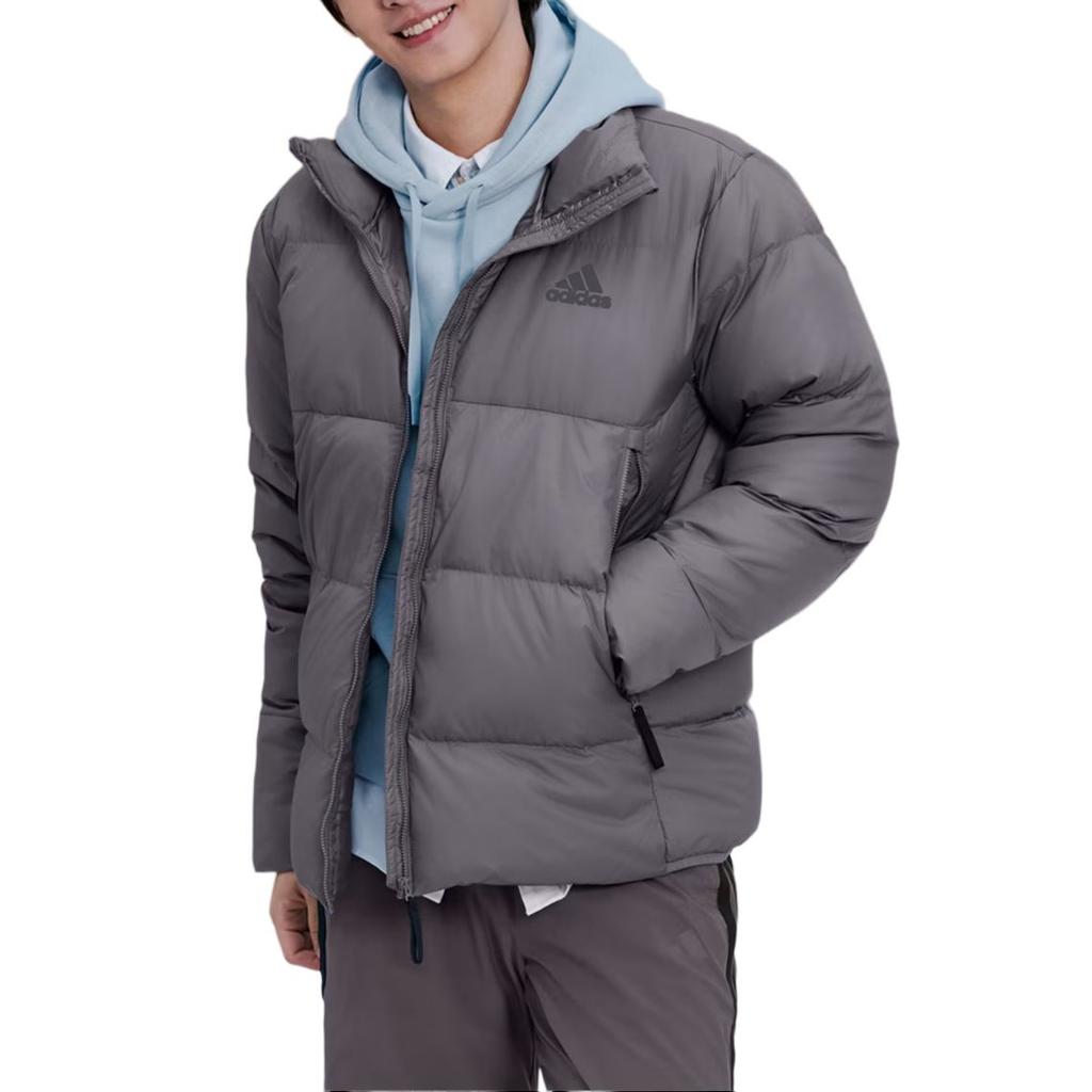Adidas Down Jackets Women's Gray Stand Collar Moderate KF6761