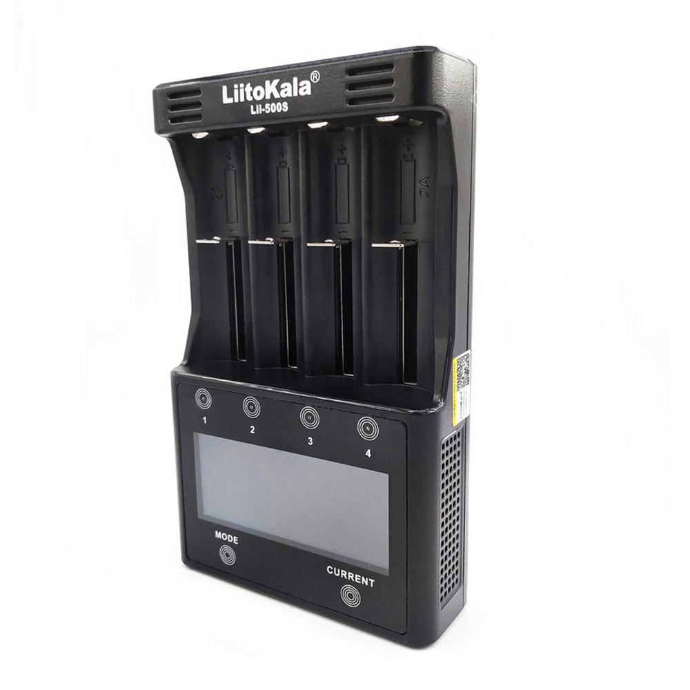 Lii-500S 18650 Battery Charger 4 Slots LCD Screen Display Touch Control for Lithium/NiMH 26650 AA A