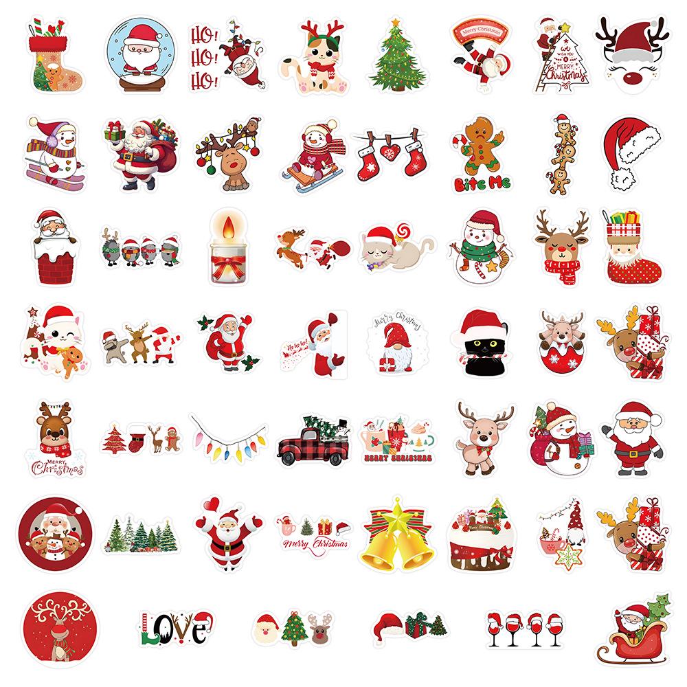 Christmas Sticker & Bookmark Set: Wrapping Paper, DIY Gift Accessories, Decoration, Phone Case Stickers.