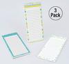 Inkdotpot 3er-Pack Magnetische Kühlschrank-To-Do-Listen-Notizblöcke - Magnetische Memo-Pads für Kühlschrank-  (50 Blatt
