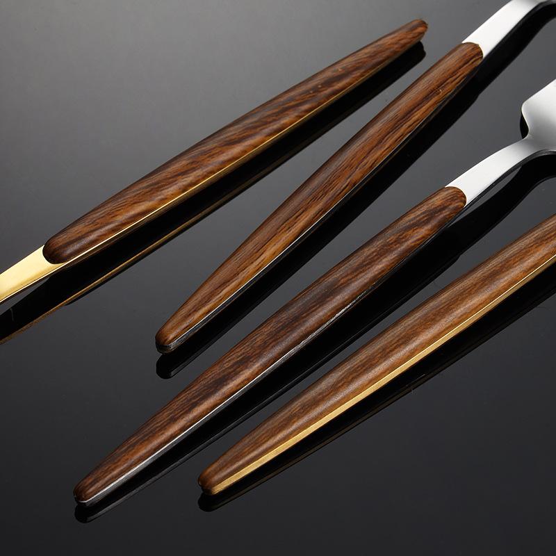 Customized 430 stainless steel handle, western tableware, knives, forks and spoons, Portuguese pointed handle, square handle, gift tableware