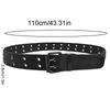 Ceinture de taille en toile à double rangée Boucle métallique Ceinture tissée pour hommes Boucle à ardillon Style coréen Ceinture à boucle double rangée Activités de plein air