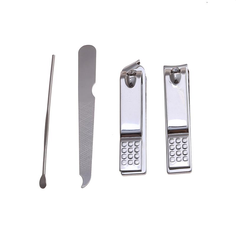 Set Manicure Set Set Coltelli per Unghie Tagliaunghie Domestici Cucchiaini per Pulizia Orecchie Set per Solchi Unghie 4 pezzi