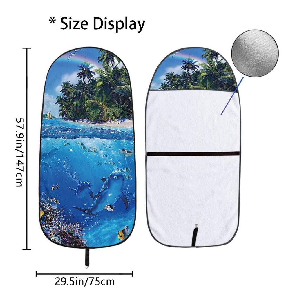 Universal Car Seat Towel Cover - Front Seat Protector for Gym & Workout, All-Season Use