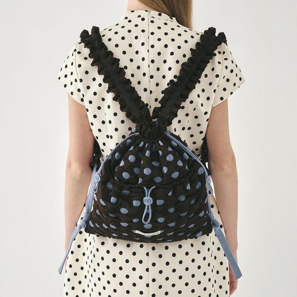 Pleatsmama Brown Polkadot Backpack