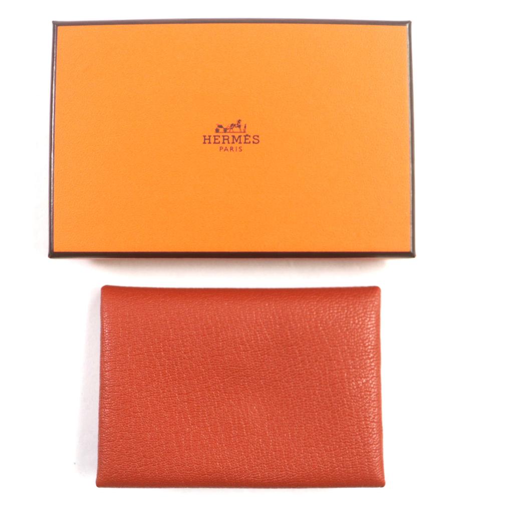 Porta-moedas HERMES impecável Calvi duo Shoble misol masculino Usado