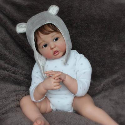 BZDOLL 60cm 24 palců 3D malovaná kůže s žilkami vinylová panenka Reborn miminko chlapec pro dívku princeznu batole Bebe Artist Collection