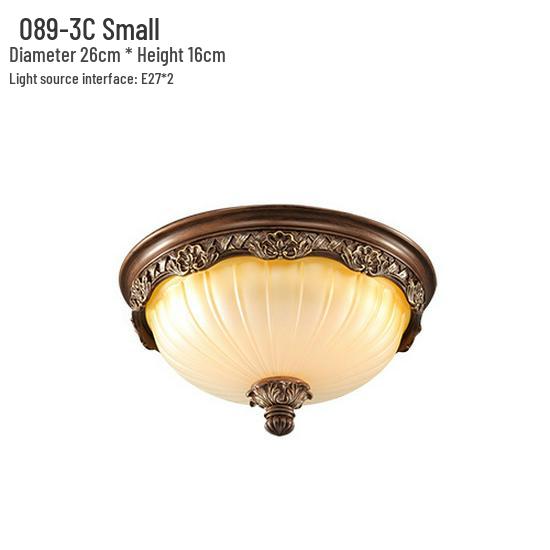 European Retro Dimmable LED Ceiling Light for Hallway, Balcony, or Bedroom
