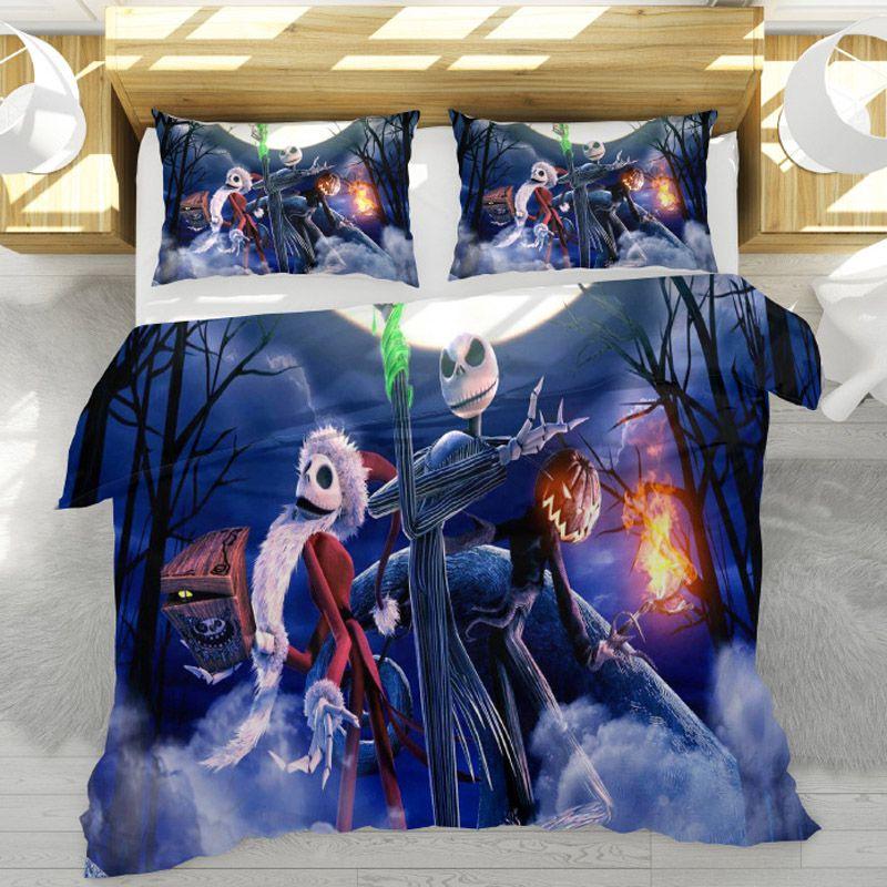 Luxuriöses 3-teiliges The Nightmare Before Christmas Bettwäscheset für ultimativen Komfort