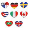Oil-filled Brooch Travel Souvenir National Flag Love Styling Oil Element