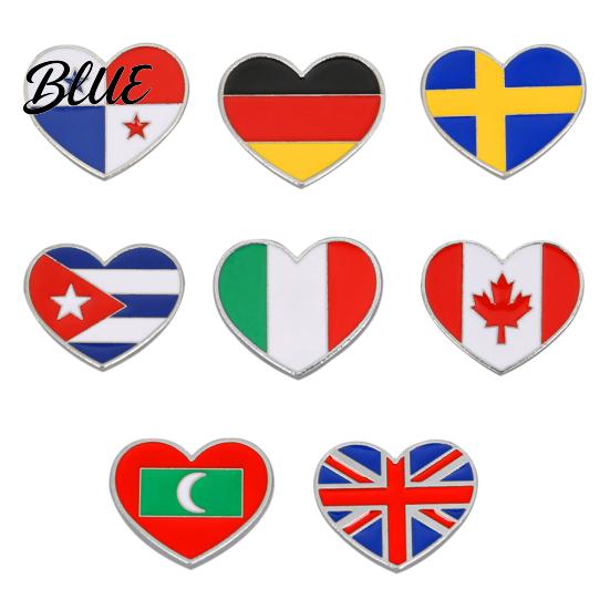 Oil-filled Brooch Travel Souvenir National Flag Love Styling Oil Element