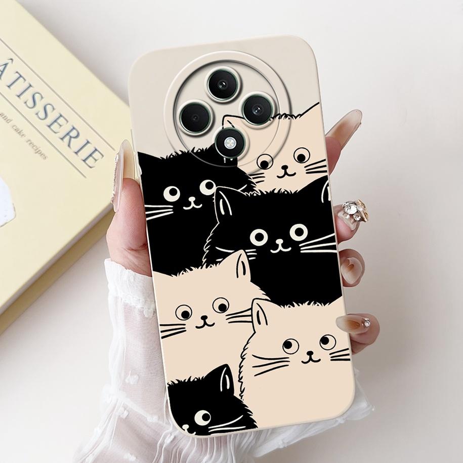 For OPPO Reno 12F 5G Case 2024 Fashion Pretty Girls Soft Liquid Silicone Shockproof Cover For OPPO Reno12 F 4G Reno 12 FS Bumper