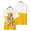Anime Digimon Adventure 3D-Druck T-Shirts Sommer Herren Damen Lässig Mode Übergroß Kurzarm T-Shirt Männlich Tees Tops Kleidung