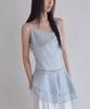 Leondeondada Sheer Flare Layered Dress, Blue