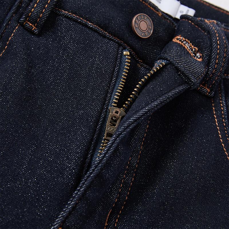 Xiangying Women's Vintage Embroidered Straight-Leg Denim Jeans