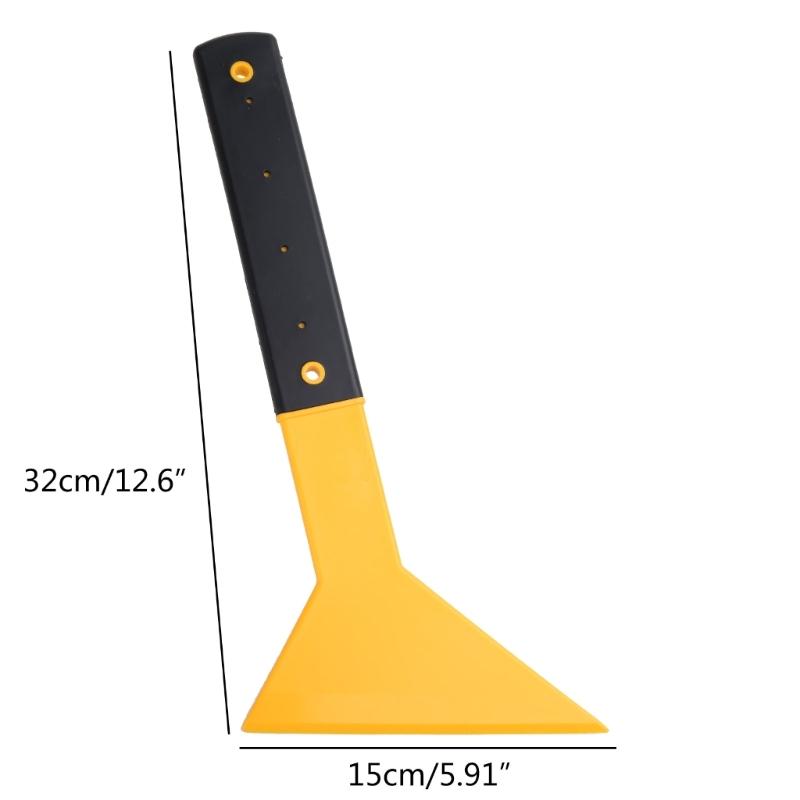 Multifunction Long Handle Scraper with Black Rubber Grip Handle Car Cleaning Tool for Window Tint Film Wrapping Cleaning