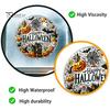 Pumpkin Ghost Wall Stickers Halloween Stained Glass Style Static Window Clings, Waterproof PVC Bat Seasonal Home Accents Haunted House Decals,