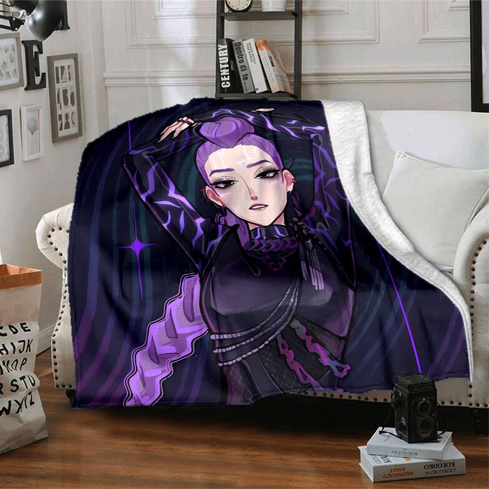 1pc KPop Demon Hunters RUMI4 Blanket, Gift, for Men and Women, Soft Blanket, Good for Sofa Bed Couch Travel, Lightweight Flannel Blanket