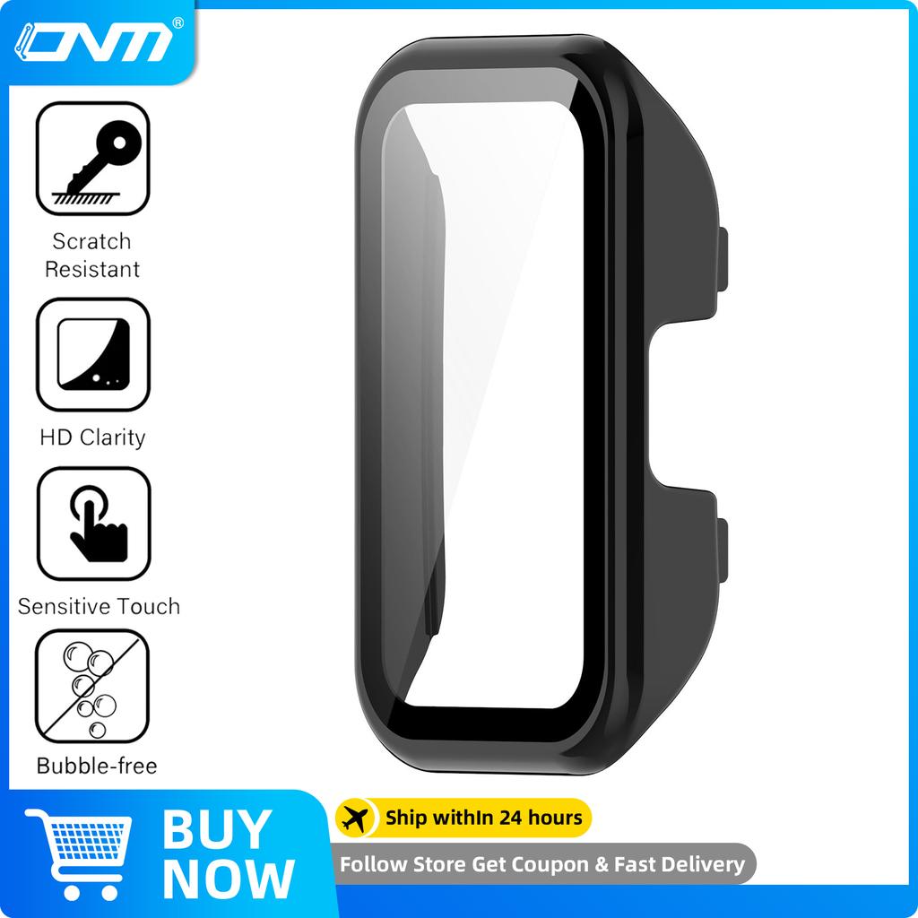 Glass+Case for Huawei Band 10 9 8 Tempered Glass Screen Protector & Hard PC Protective Bumper for Huawei Band10/9/8 Accessories