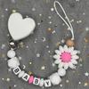 Custom Personalized Name Pacifier Clips BPA Free Silicone Silicone Baby Pacifier Clips Colorful Pacifier Chain Holder Teething