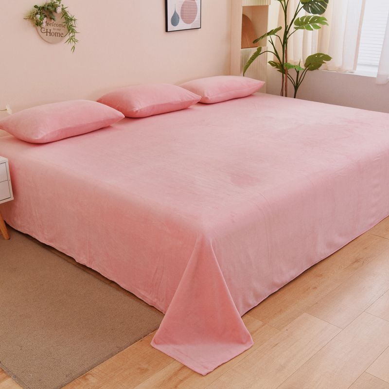 Зимняя теплая толстая плюшевая бархатная плоская простыня — фото 11