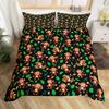 Cute Monkey Bedding Set Full Twin Cartoon Banana Stars Duvet Cover Tropical Wild Animal Fruit Comforter Cover Yellow Quilt Cover