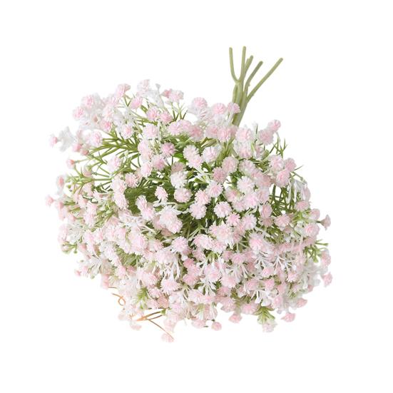 7 Bundles Baby's Breath Artificial Flower Faux Silk Gypsophila Flower Bouquet for Wedding