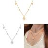 Retro Art Deco Gold Plated Necklace For Ladies With Geometric Shape And Classic Style