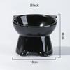 Hot High footed ceramic cat bowl cat shaped pet food bowl slanted mouth anti black chin cat bowl niversal pet bowl for cats dogs