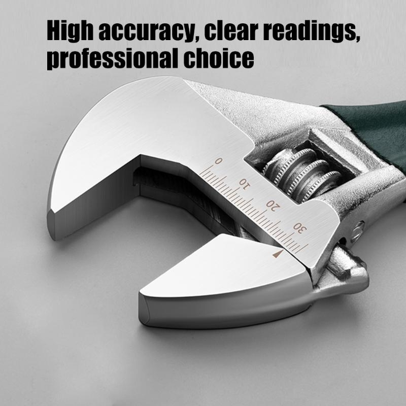 6/8/10/12inch Adjustable Wrench Professional Shifters Spanner with Wide Calibers Opening for Household