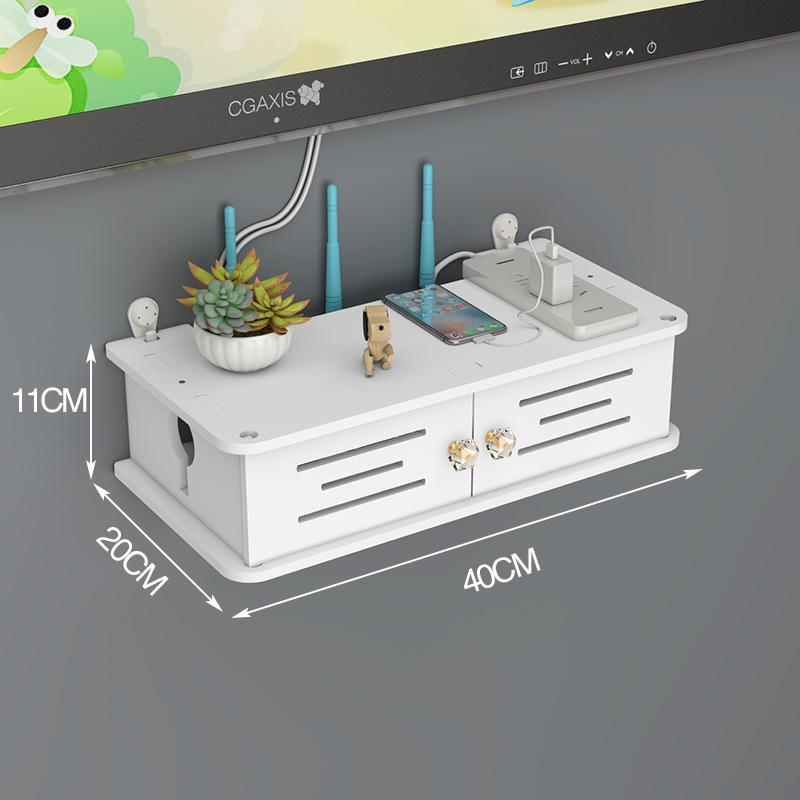 Bohrfreies wandmontiertes Regal für TV-Box & Router-Speicher